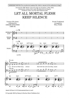 Let all mortal flesh keep silence (from Three jazz hymns)